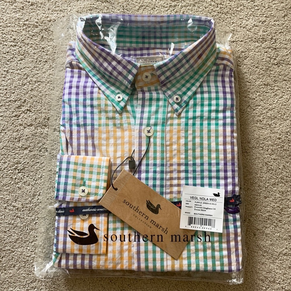 Southern Marsh Gingham Button Down — Unopened! 🆕